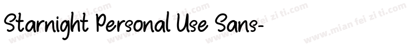 Starnight Personal Use Sans字体转换
